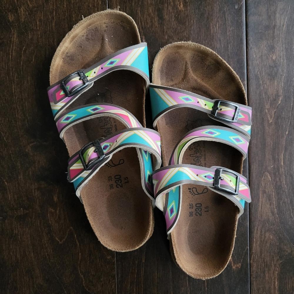 Birkenstock Aztec print sandals